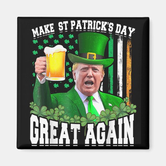 st patricks day素晴らしを再おもしろい度切り株_2 マグネット (正面)