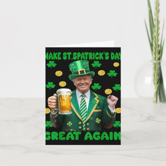 st patricks day素晴らしを再びおもしろいトランプ兵W カード (正面)