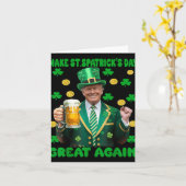 st patricks day素晴らしを再びおもしろいトランプ兵W カード (黄色い花)