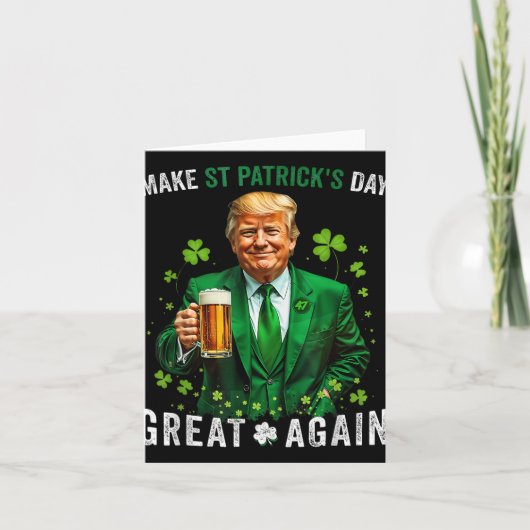 st patricks day素晴らしを再びおもしろいトランプ兵W カード (正面)