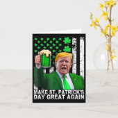 st patricks day素晴らしを再びおもしろいトランプ兵W カード (黄色い花)
