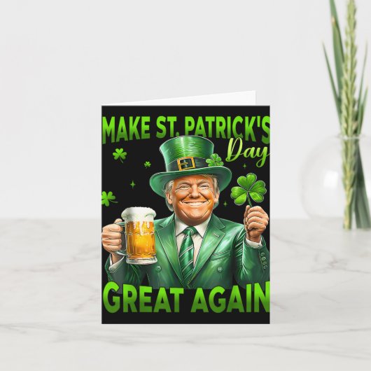 st patricks day素晴らしを再びおもしろいトランプ兵W カード (正面)