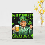 st patricks day素晴らしを再びおもしろいトランプ兵W カード (黄色い花)