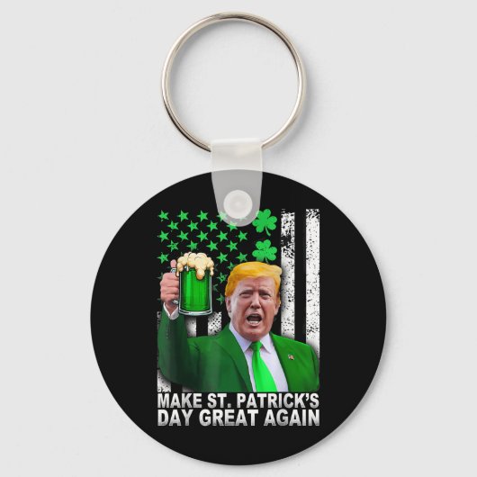 st patricks day素晴らしを再びおもしろいトランプ兵W キーホルダー (正面)