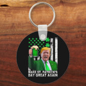 st patricks day素晴らしを再びおもしろいトランプ兵W キーホルダー (正面)