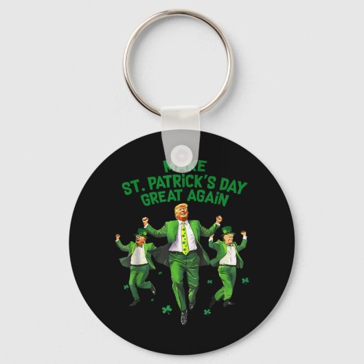 st patricks day素晴らしを再びおもしろいトランプ兵W キーホルダー (正面)