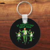 st patricks day素晴らしを再びおもしろいトランプ兵W キーホルダー (正面)