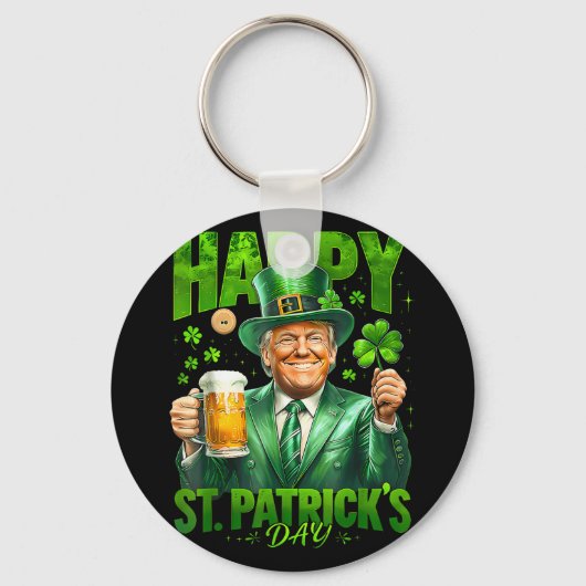 st patricks day素晴らしを再びおもしろいトランプ兵W キーホルダー (正面)