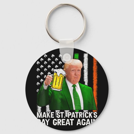 st patricks day素晴らしを再びおもしろいトランプ兵W キーホルダー (正面)