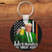 st patricks day素晴らしを再びおもしろいトランプ兵W キーホルダー (正面)