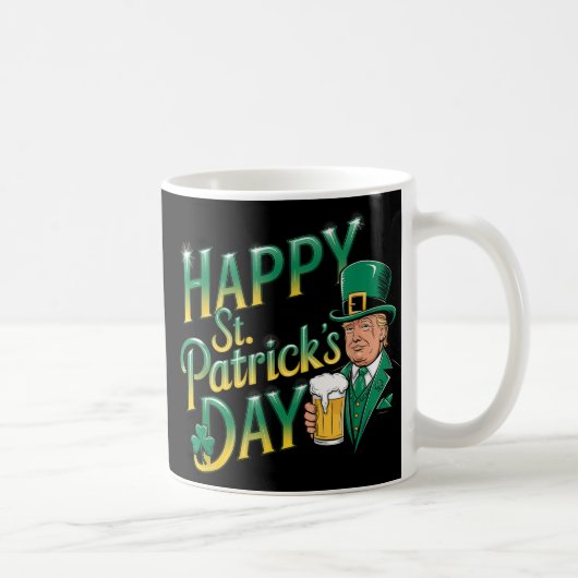 st patricks day素晴らしを再びおもしろいトランプ兵W コーヒーマグカップ (右)