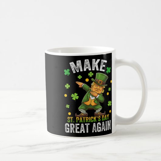 st patricks day素晴らしを再びおもしろいトランプ兵W コーヒーマグカップ (右)