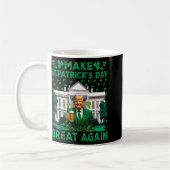 st patricks day素晴らしを再びおもしろいトランプ兵W コーヒーマグカップ (左)