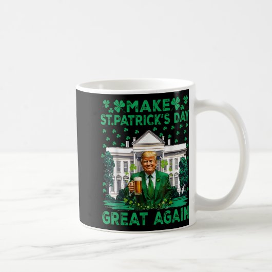 st patricks day素晴らしを再びおもしろいトランプ兵W コーヒーマグカップ (右)