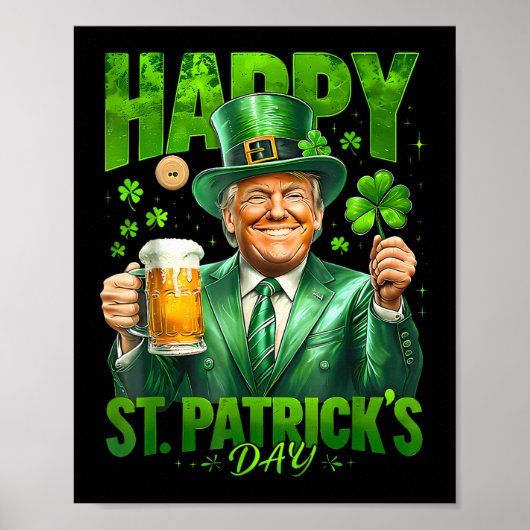 st patricks day素晴らしを再びおもしろいトランプ兵W ポスター (正面)