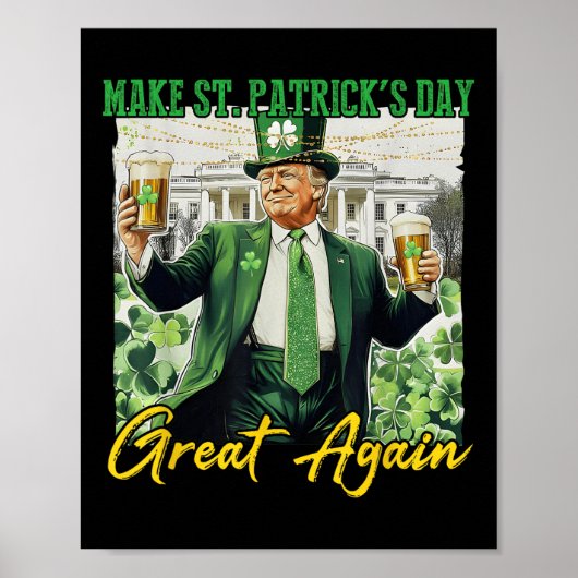 st patricks day素晴らしを再びおもしろいトランプ兵W ポスター (正面)
