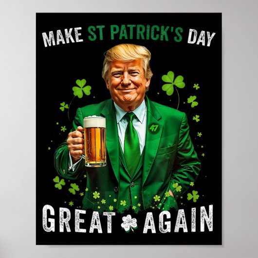 st patricks day素晴らしを再びおもしろいトランプ兵W ポスター (正面)