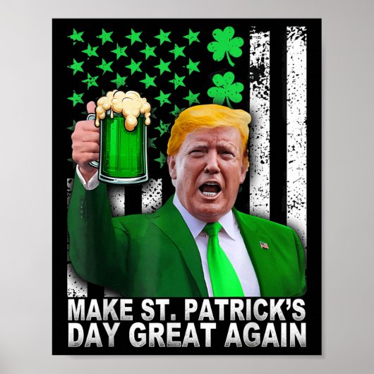st patricks day素晴らしを再びおもしろいトランプ兵W ポスター (正面)