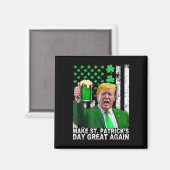st patricks day素晴らしを再びおもしろいトランプ兵W マグネット (正面/裏面)