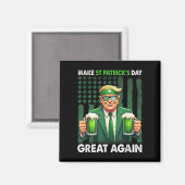 st patricks day素晴らしを再びおもしろいトランプ兵W マグネット (正面/裏面)