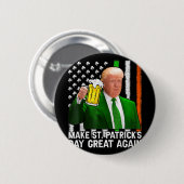 st patricks day素晴らしを再びおもしろいトランプ兵W 缶バッジ (正面&裏面)