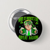 st patricks day素晴らしを再びおもしろいトランプ兵W 缶バッジ (正面&裏面)