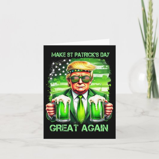 st patricks day素晴らしを再びおもしろいトランプ カード (正面)