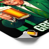 st patricks day素晴らしを再びおもしろいトランプ ポスター (角)