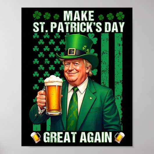 st patricks day素晴らしを再びおもしろいトランプ ポスター (正面)