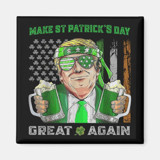 st patricks day素晴らしを再びおもしろいビール切り マグネット (正面)
