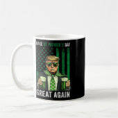 st patricks day素晴らしを再びおもしろい切り株にする コーヒーマグカップ (左)