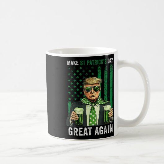 st patricks day素晴らしを再びおもしろい切り株にする コーヒーマグカップ (右)