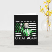 st patricks day素晴らしを再びおもしろい切る カード (黄色い花)