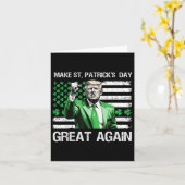 st patricks day素晴らしを再びおもしろい切る カード (黄色い花)