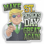 st patricks day素晴らしを再びおもしろい切る シール (正面)