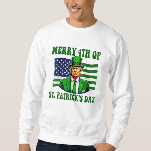 st patricks day素晴らしを再びおもしろい切る スウェットシャツ (正面)