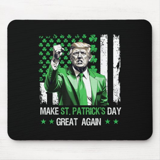 st patricks day素晴らしを再びおもしろい切る マウスパッド (正面)