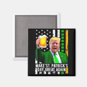 st patricks day素晴らしを再びおもしろい切る マグネット (正面/裏面)