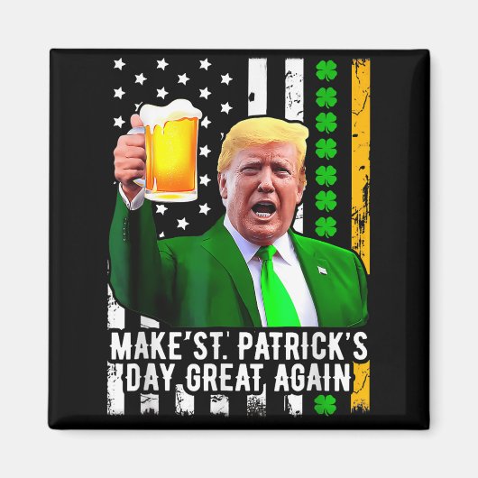 st patricks day素晴らしを再びおもしろい切る マグネット (正面)