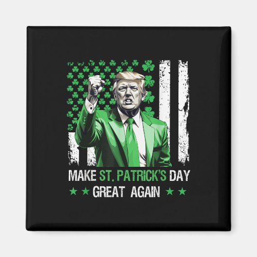 st patricks day素晴らしを再びおもしろい切る マグネット (正面)