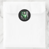st patricks day素晴らしを再びおもしろい切る ラウンドシール (バッグ)