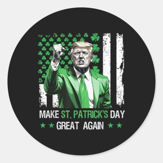 st patricks day素晴らしを再びおもしろい切る ラウンドシール (正面)