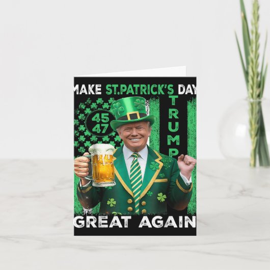 st patricks day素晴らしを再びトランプ45 47国旗 カード (正面)