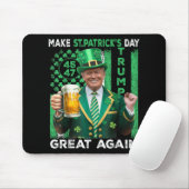 st patricks day素晴らしを再びトランプ45 47国旗 マウスパッド (マウス)