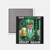 st patricks day素晴らしを再びトランプ45 47国旗 マグネット (正面/裏面)