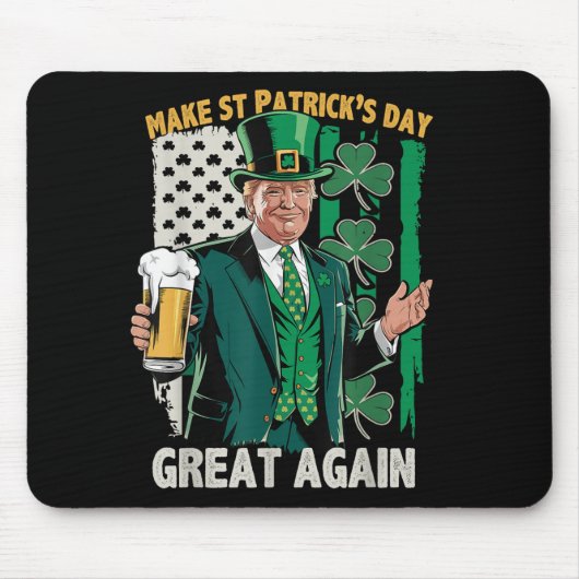 st patricks day素晴らしを再びトランプ マウスパッド (正面)