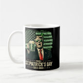 st patricks day素晴らしを再び作るアメリカ国旗 コーヒーマグカップ (左)
