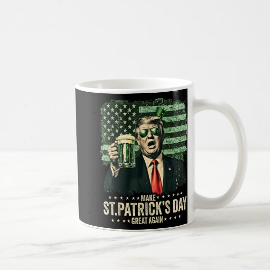 st patricks day素晴らしを再び作るアメリカ国旗 コーヒーマグカップ (右)