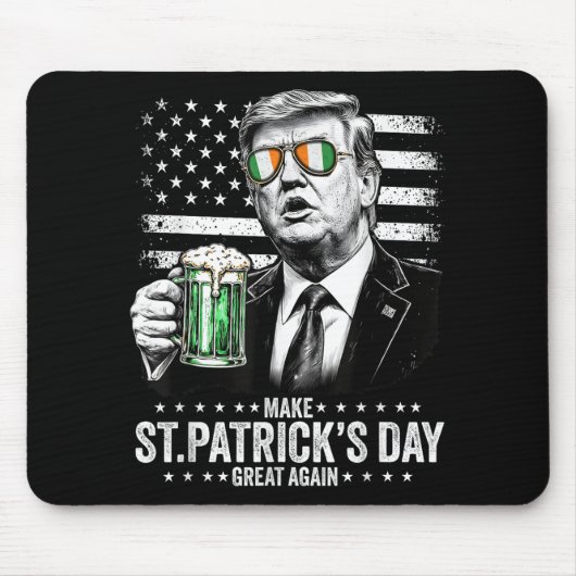 st patricks day素晴らしを再び作るアメリカ国旗 マウスパッド (正面)