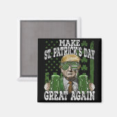 st patricks day素晴らしを再び米国国旗の聖にする マグネット (正面/裏面)
